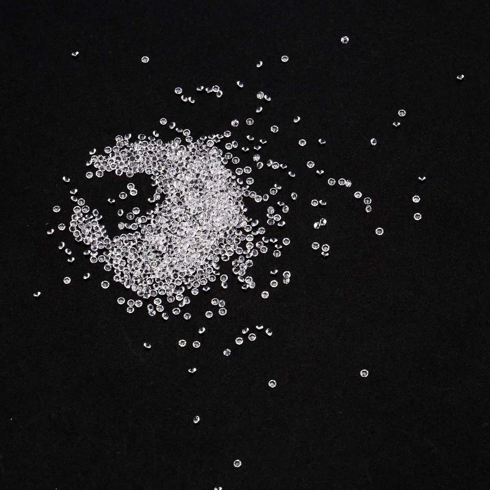 BAAM-2880Pcs Micro-Diamond DIY Nails Rhinestones Crystal Flat Back Non Hotfix Rhinestones Need Glue White