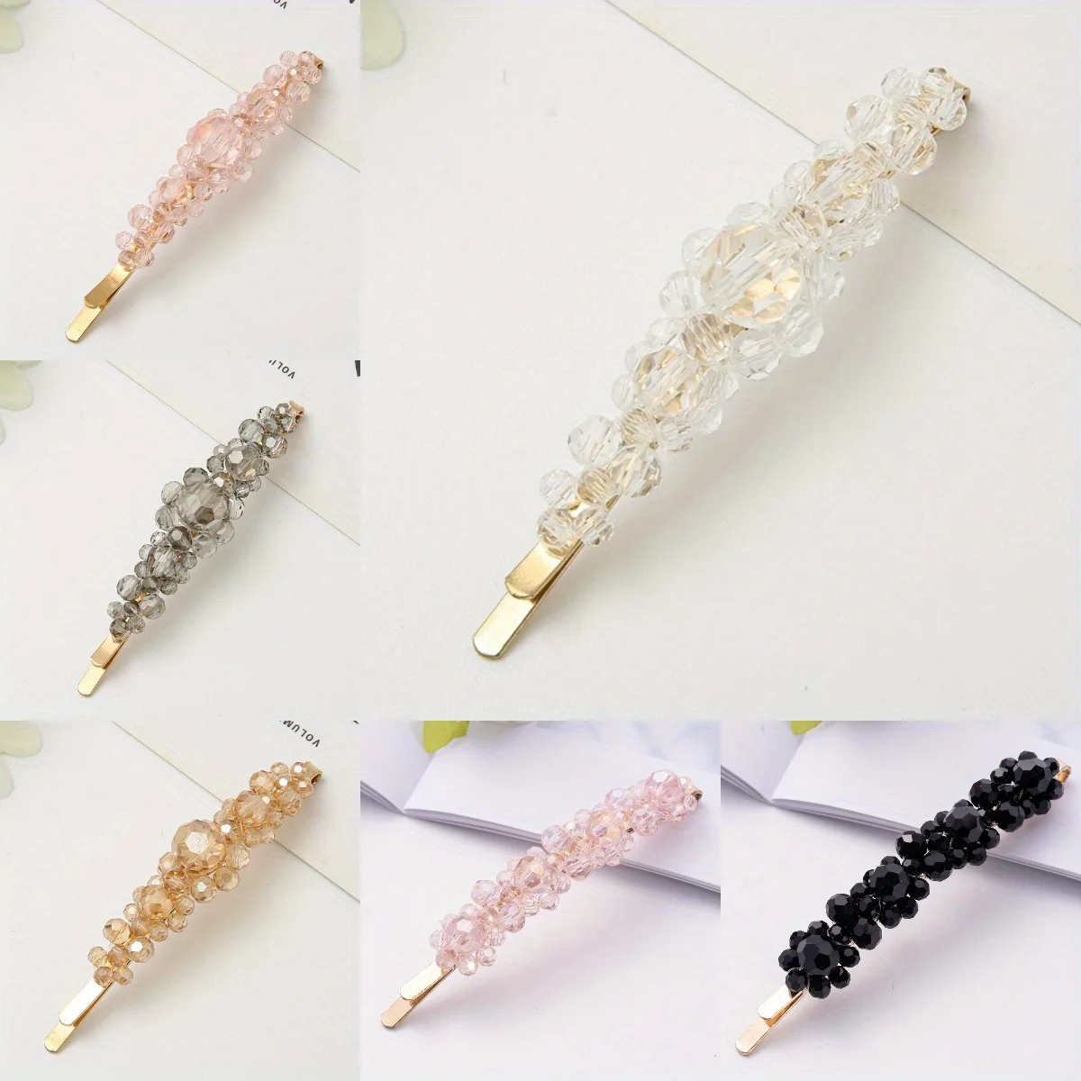

Crystal Floral Spring Clip, Cute Side Hair Clip for Women Girls Daily Versatile Styling Bangs Pin Perfect Gift Idea Accessories
