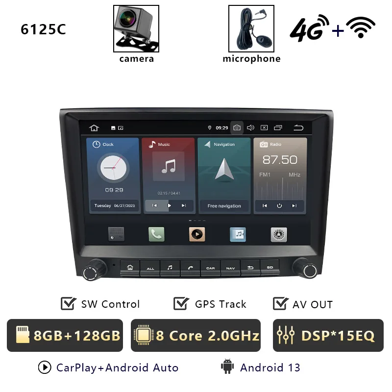 CHSTEK Carplay Android 13 Voor Porsche 911 987 997 Cayman Boxster Autoradio Speler Multimedia GPS WIFI 4G RDS Bluetooth Autoradio
