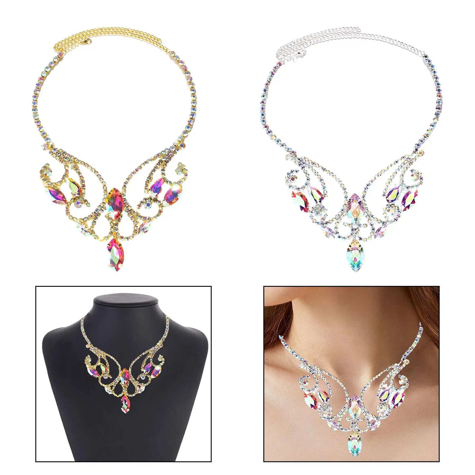 

Chunky Necklace for Women Decor Bride Jewelry Gift for Traveling Engagement Suit