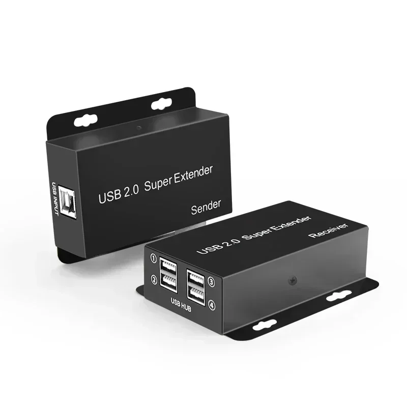 50m 4 Port USB2.0 Hub Extender By Rj45 Cat6 Ethernet Cable Sender and Receiver Kit for Webcam USB Camera Printer Keyboard Mouse
