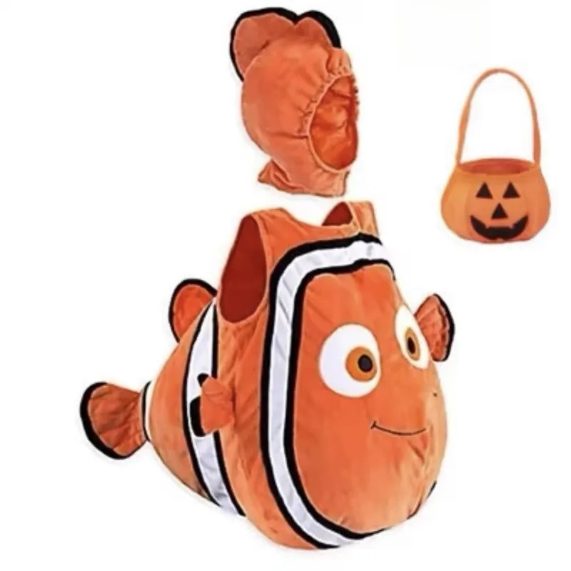 Toddler Nemo Clownfish Costume for Kids Cartoon Cosplay Performance Dress Up Theme Party Role Playing Outfits for Girls Boys