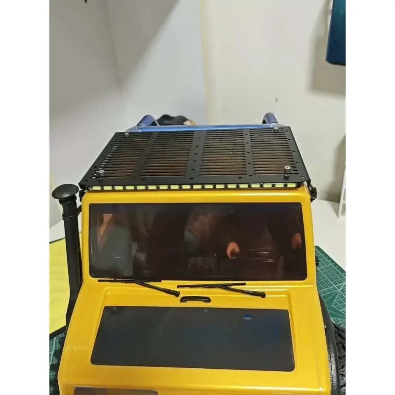 Metal Stainless Steel Roof Luggage Rack for CROSSRC EMO NT X6 XL3 1/8 RC Crawler Upgrade Parts with Roof Light Mounting Hole