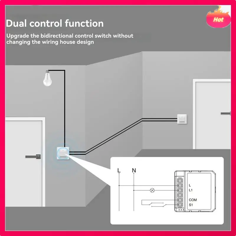 AD-Tuya Zigbee 3.0 قطاع دارة حريق واحد تحكم في اتجاهين يدعم التحكم الصوتي لتقوم بها بنفسك أتمتة المنزل 2 عصابة