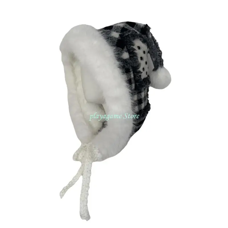 Y88A Sombrero bruja, gorro cálido para exteriores, ropa calle para adolescentes, gorra con calavera para esquiar, sombrero