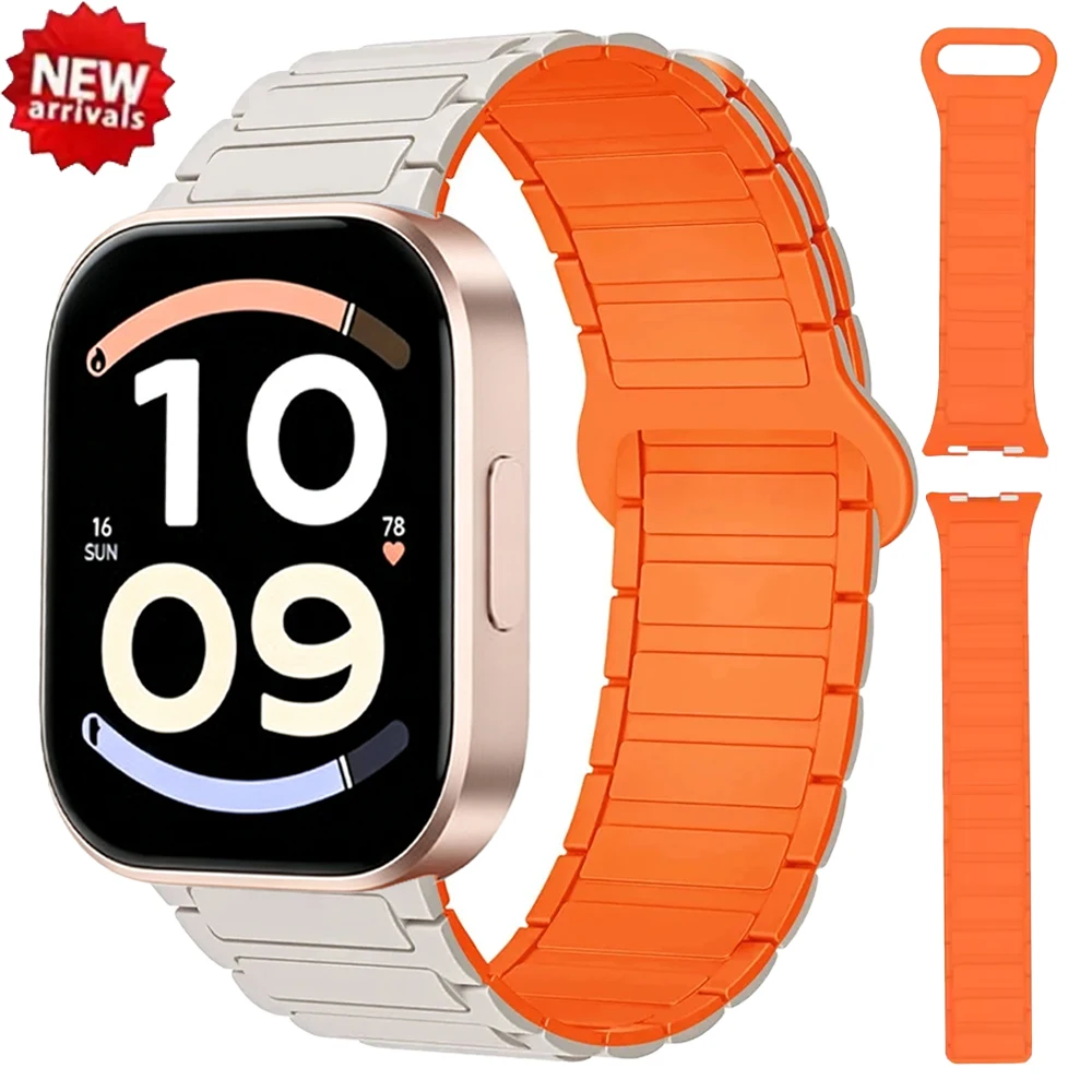 Bracelet en silicone d'origine pour Xiaomi Mi Band 10 Pro/9 Pro/8 Pro, bracelet magnétique souple pour Redmi Watch 6 5 4/6 Active-Lite Correa