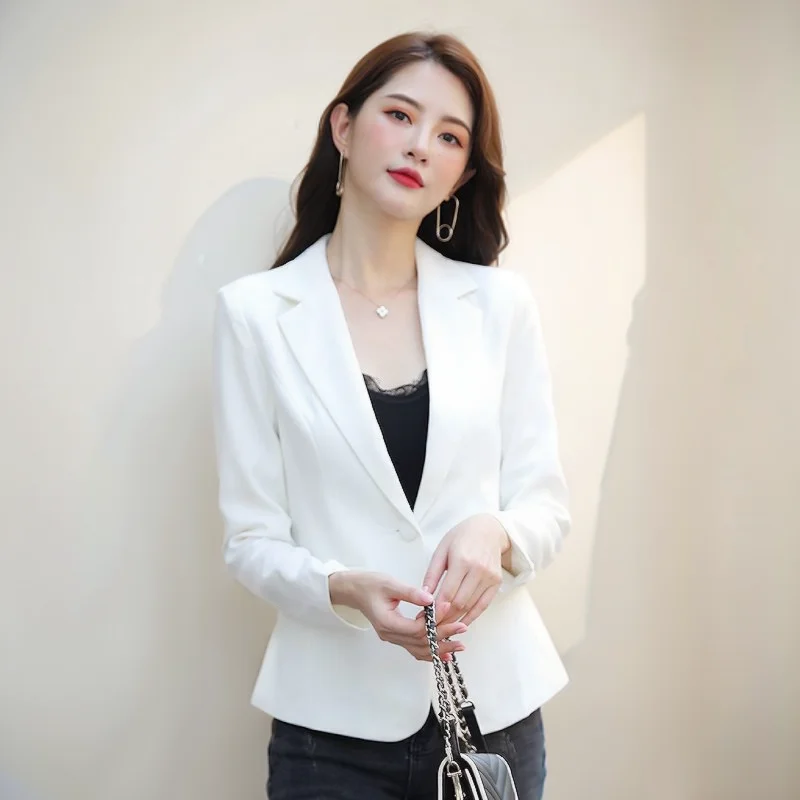 

Blazers Womans Youthful Clothes Organza Short Event Korean Attire Peter Pan Collar Ruffle Edge Peplum Waist Breathable All-Match