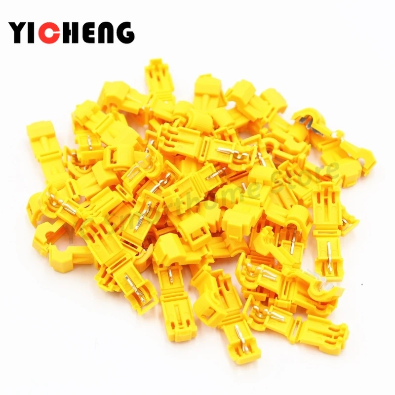 10 Pcs T Tipe Konektor Crimp Terminal Kabel Nyaman Konektor Skor Lock Cepat Konektor T1 T2 T3