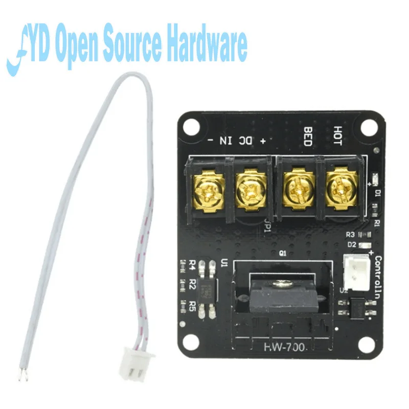 3D Printer Heated Bed Power Module /Hotbed MOSFET Expansion Module With Cable High Current Load Module 25A 12V Or 24V