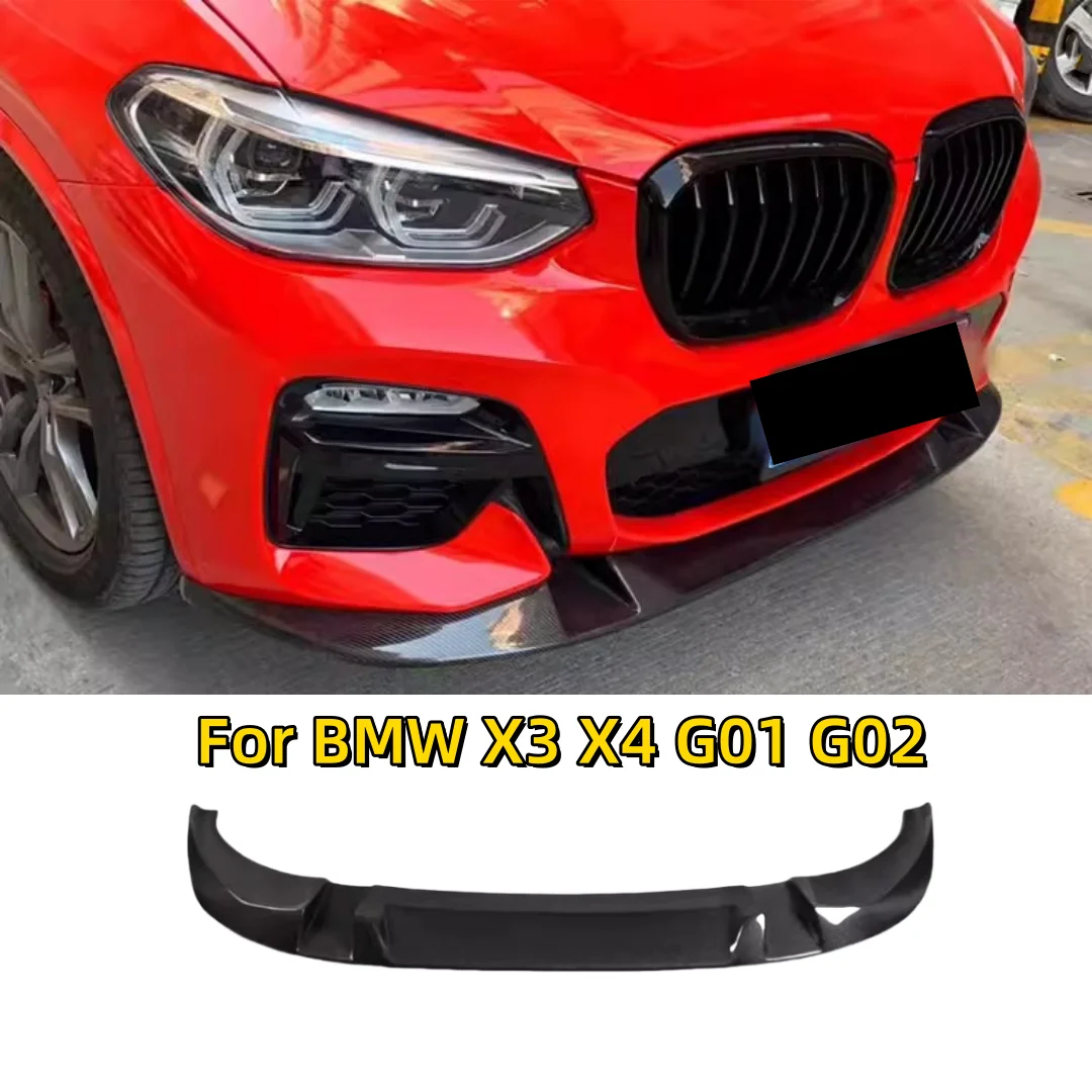 

Передняя губа из углеродного волокна для BMW X3, X4, G01, G02, Модифицированная Автомобильная Передняя маленькая объемная Передняя лопата, комплект кузова, автомобильные аксессуары