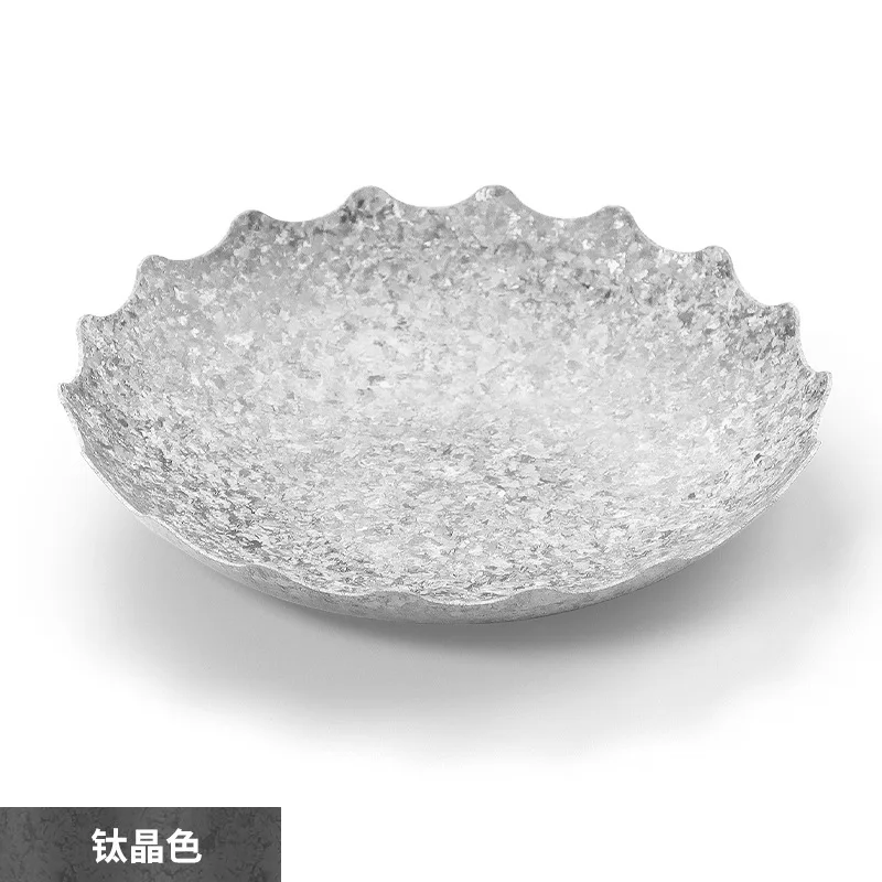Pure titanium fruit plate light luxury high-end household living room coffee table housewarming new home candy