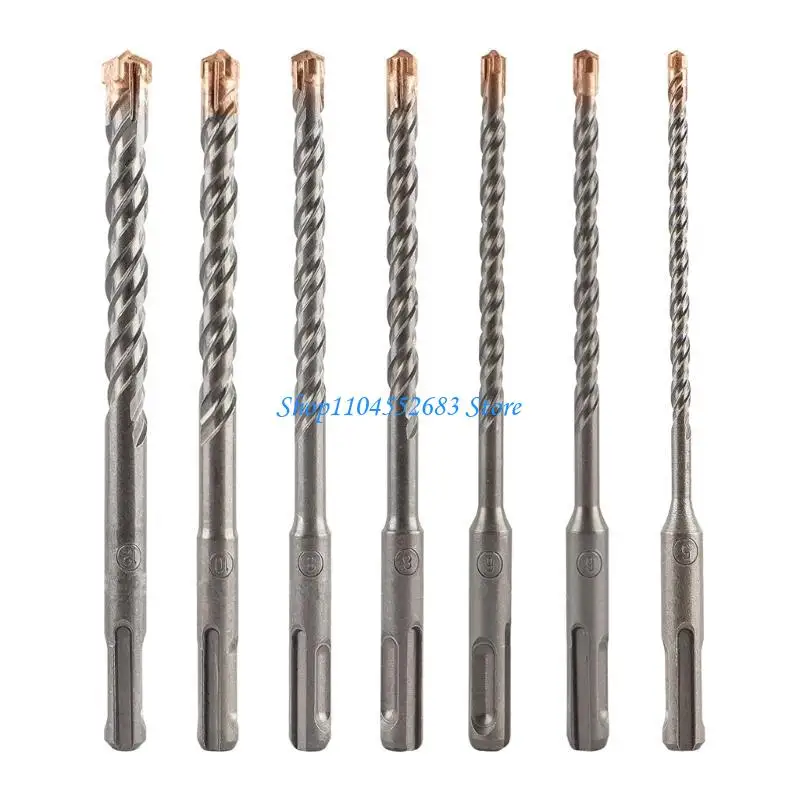 Y6GD 8pcs SDS بالإضافة إلى مجموعة الحفر المخصصة للبناء المزروعة المزامير تصميمات التصميم لسهولة إزالة الغبار 160 ملم الطول