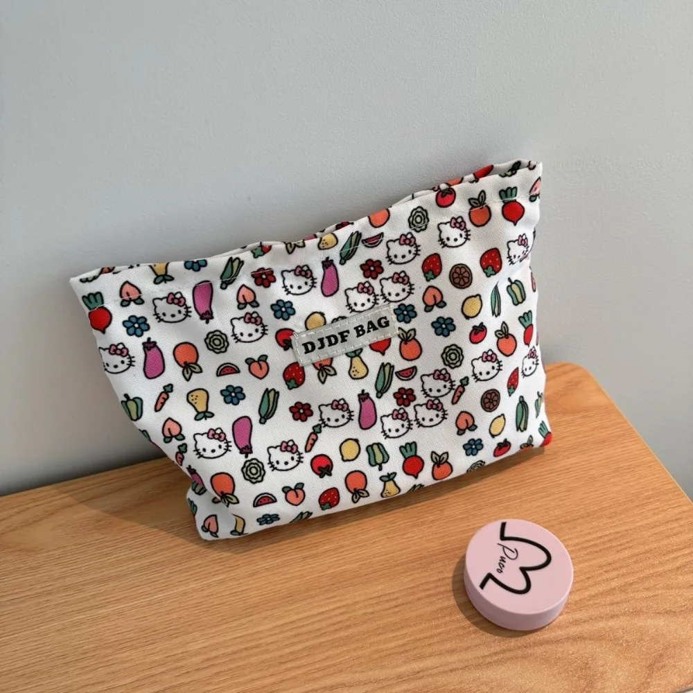 Hello Kitty Storagebag Anime Portable Handheld Bag Kawaii Large Capacity Makeup Bag Cartoon Washing Bags Cute Cosmetic Bags Gift