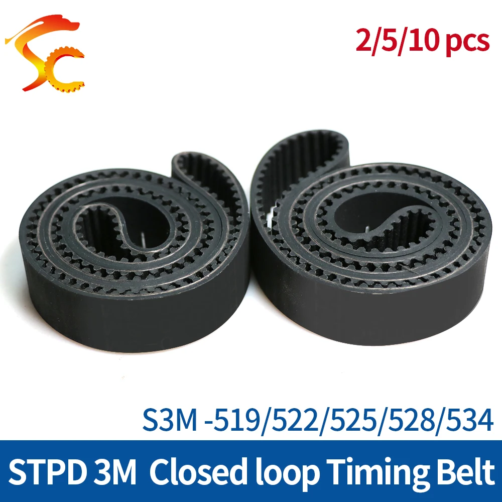 ONEFIRE closed loop S3M Timing Belt length 519/522/525/528/534mm rubber Drive Belt width 6/10/15mm