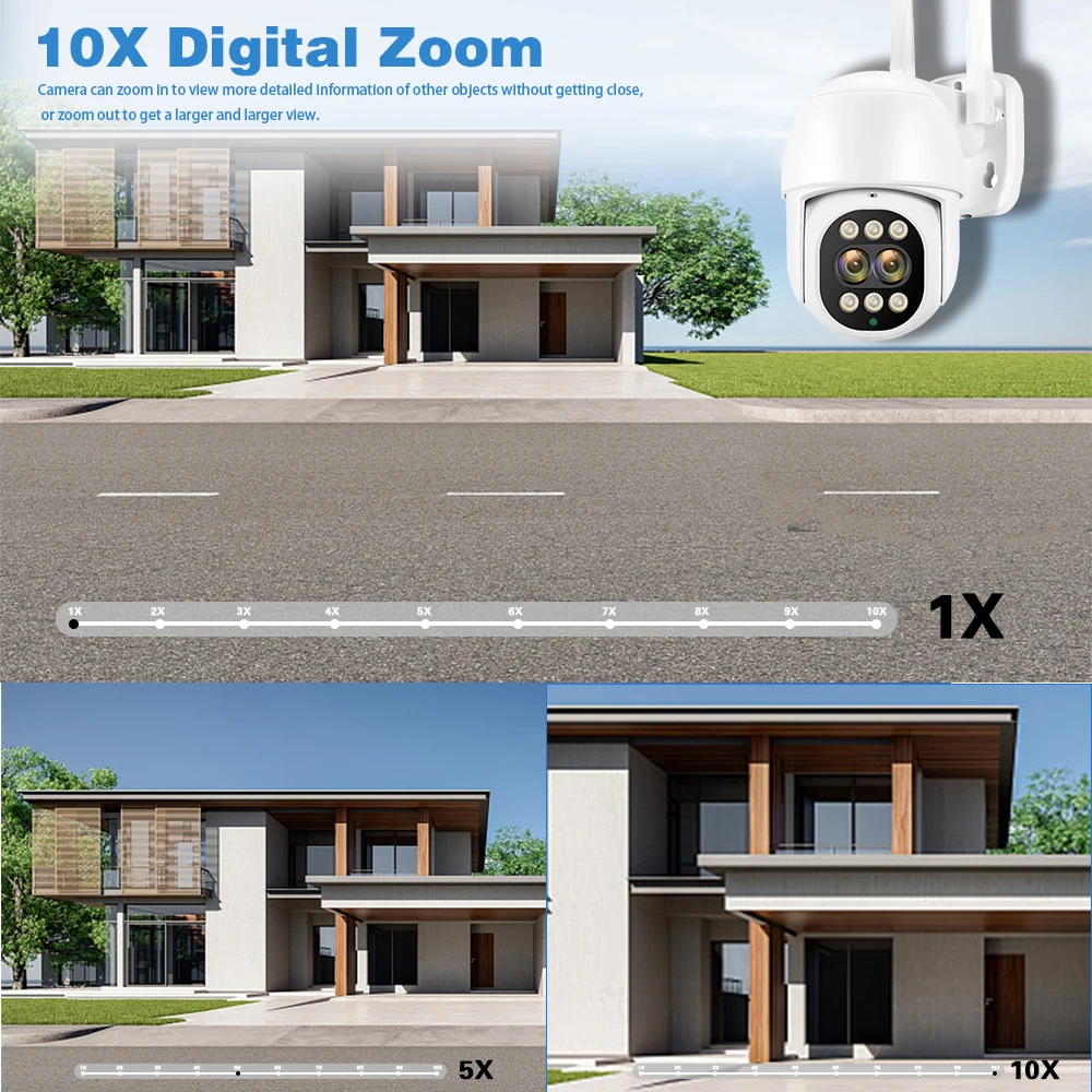 10X Zoom16CH 5MP Wireless NVR CCTV System 8MP Color Night Vision Video Surveillance Set WiFi Nvr Kit Cctv Outdoor Audio Cameras