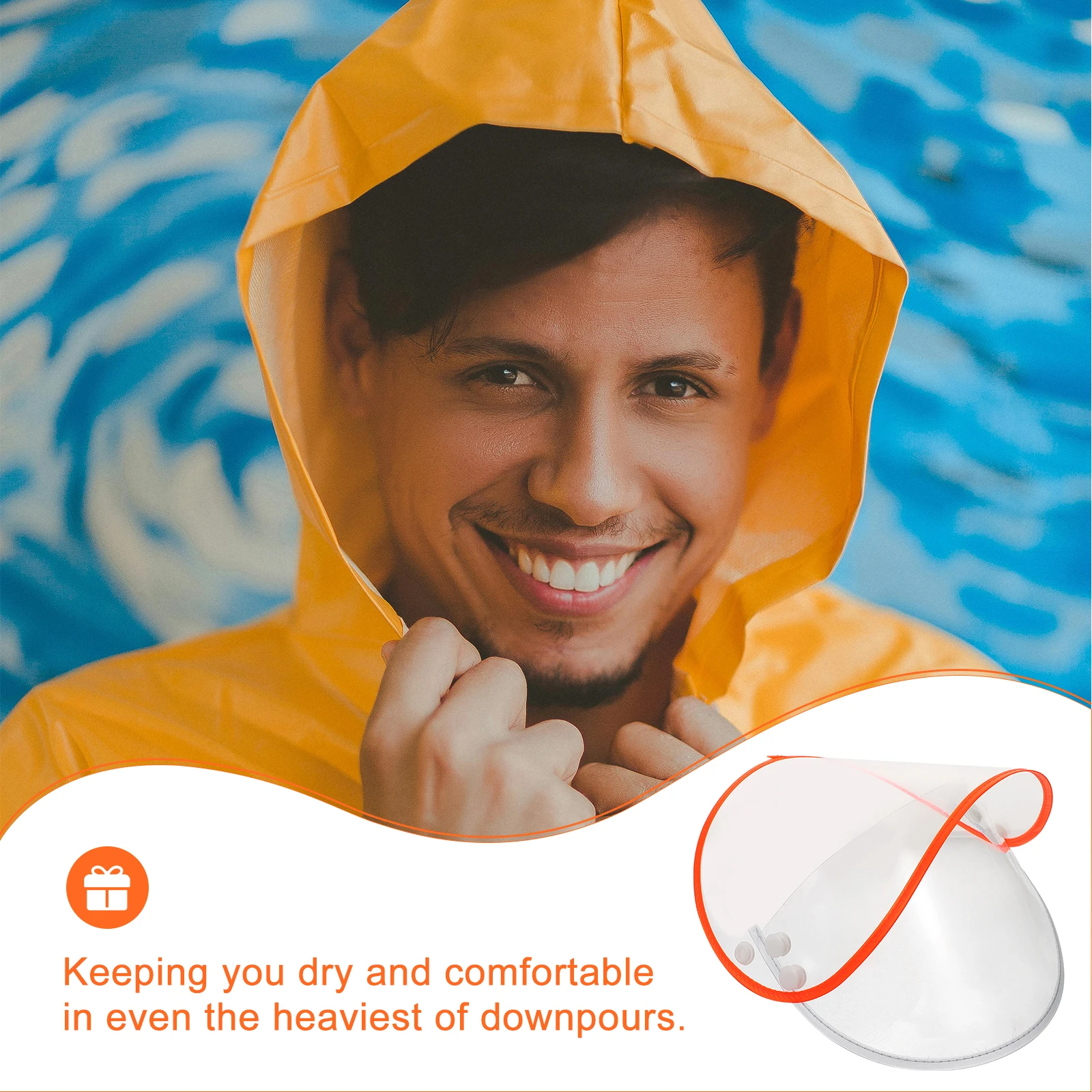

Rainproof Hat Accessories Poncho Coat Supplies Pe Brim for Men and Women Ponchos