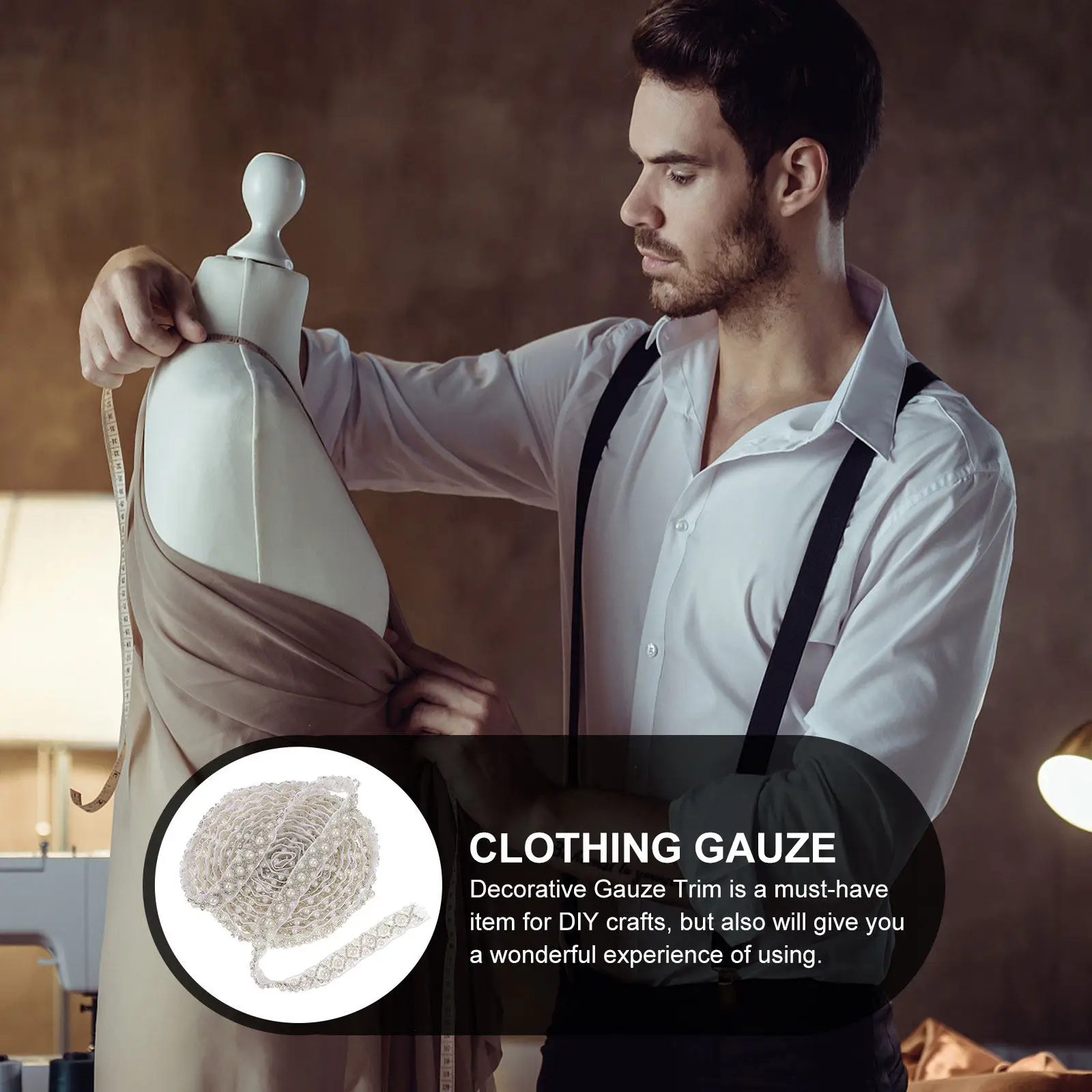 

Жемчужная тесьма для декора: нежная отделка для одежды, тюля, рукоделия, жемчужная лента для юбок, декоративная бисерная лента для штор