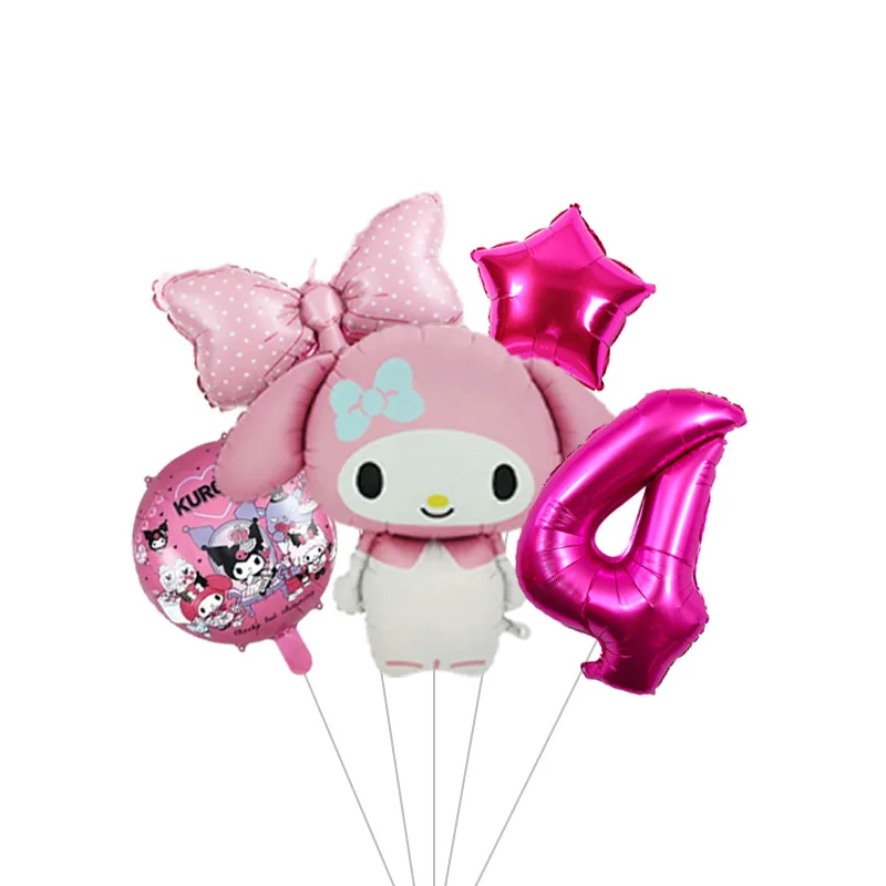 My Melody Rosa Cartoon-Charakter Mylar-Ballon Helium-Ballon für Mädchenparty Babyparty Wanddekoration – Detail 13