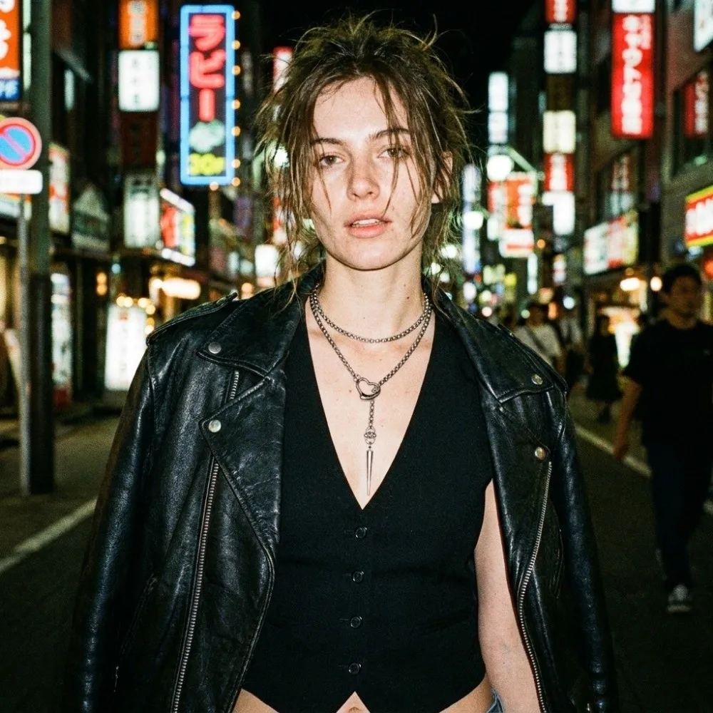 Alloy Heart Spike Pendant Necklace Heart-Shaped Lock Pointed Cone Pendant Y‑Shaped Tassel Choker Anti-Slip O-Ring Clasp