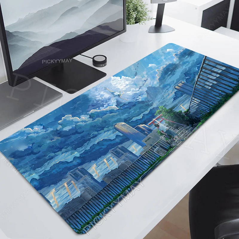 Sky Clouds  Large Mouse Pad Blue Big Computer Mousepads 100x50cm Gaming Mousepad Office Keyboard Mat Gamer Mouse Pads Desk Mats