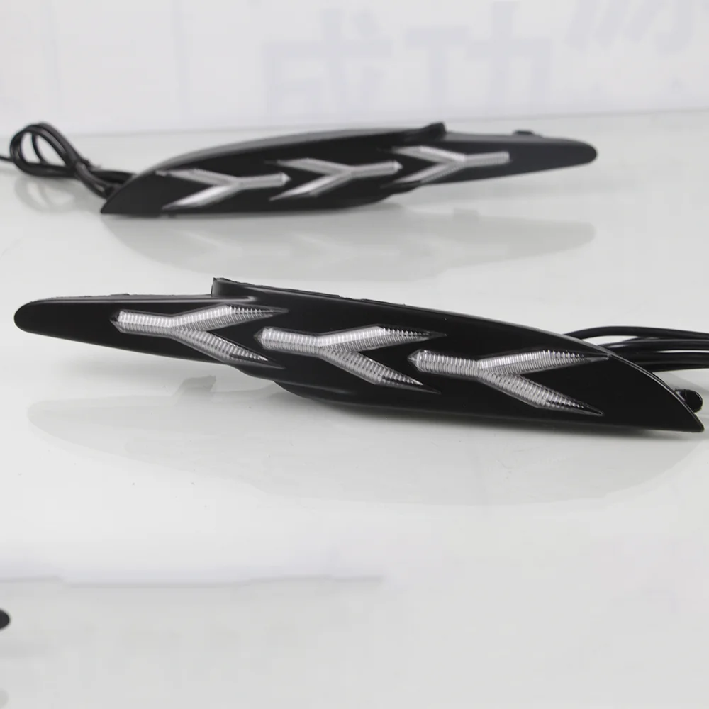 New Design Auto Daytime Running Light LED DRL Front Fog Light Head Fog Lamp Two Color Upgrade Accessories For MAZDA 3 2018