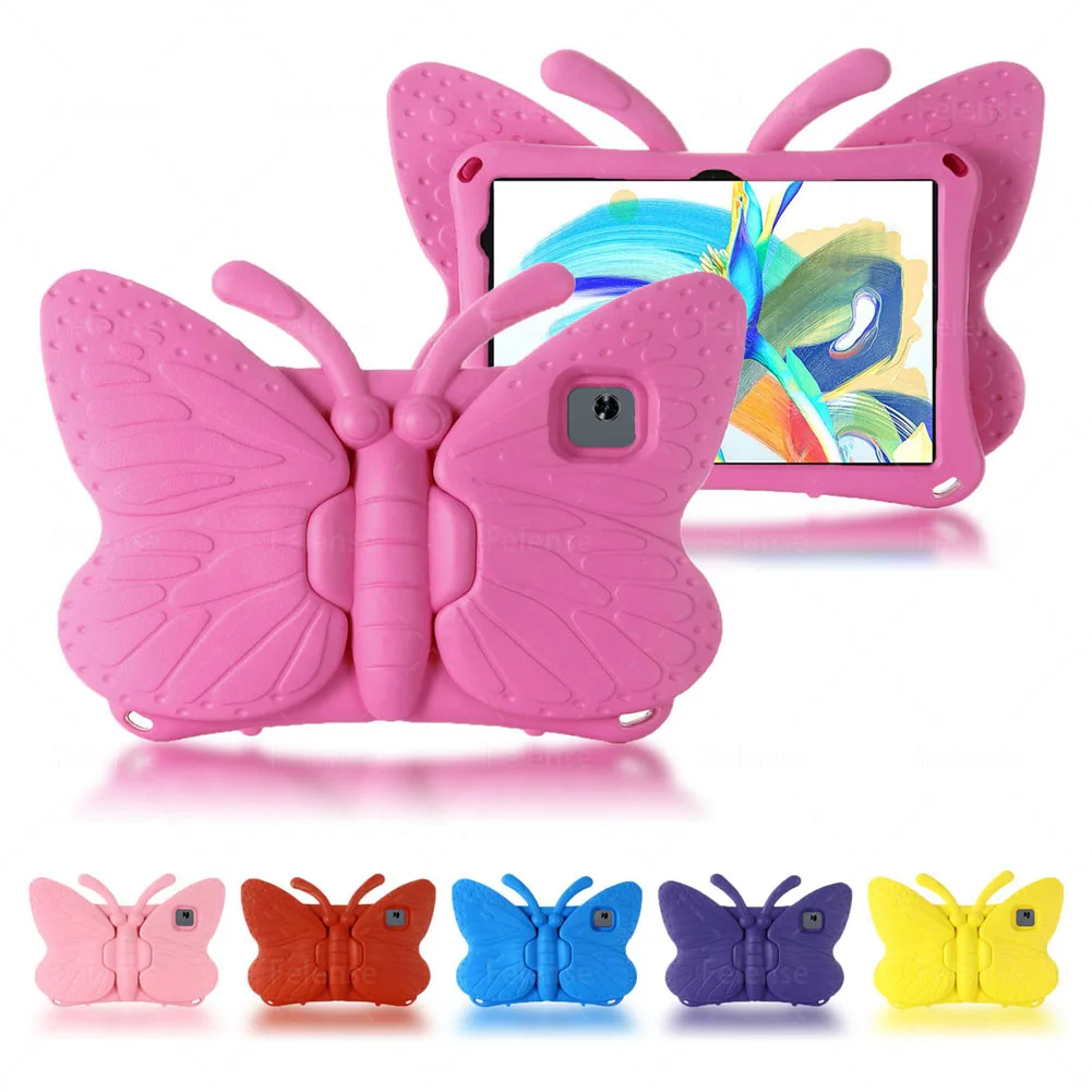 Imagem -02 - Kids Shockproof Cartoon Butterfly Kickstand Tablets Capa Teclast M40 Pro M40 Case 101 Fundas