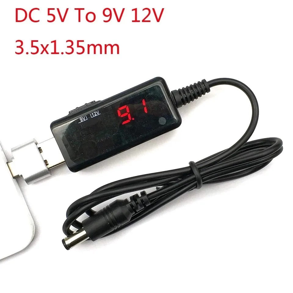 USB DC For Boost Converter 5V Input Generates 9V or 12V Output with Onboard Selector Switch and LED Display for Router Backup