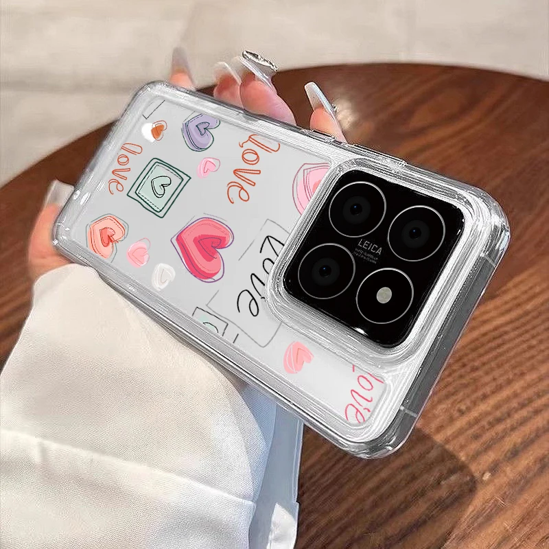 Art Love Pattern Case For Xiaomi Redmi Note 13 Pro Plus 11 12 Pro 5G Poco X5 X6 13T 11T Pro 13C 4G 11 Lite Clear Soft TPU Cover