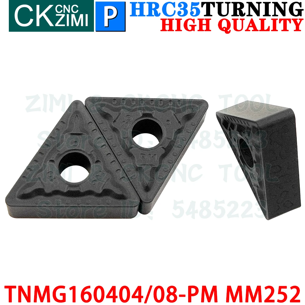 TNMG160404-PM YBC252 TNMG160408-PM YBC252 Insertos de carburo Herramientas de insertos de torneado externo Máquina CNC Herramientas de corte de torno de metal para acero