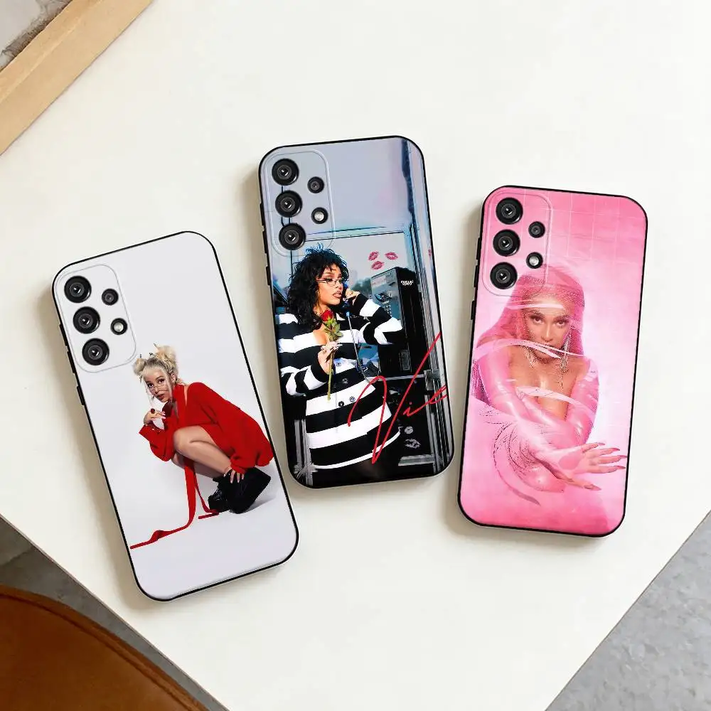 

S-Singer D-Doja Cat Scarlet Phone Case For Samsung S25,S24,S21,S22,S23,S30,Ultra,S20,Plus,Fe,Note,10,9,5G Black Cover