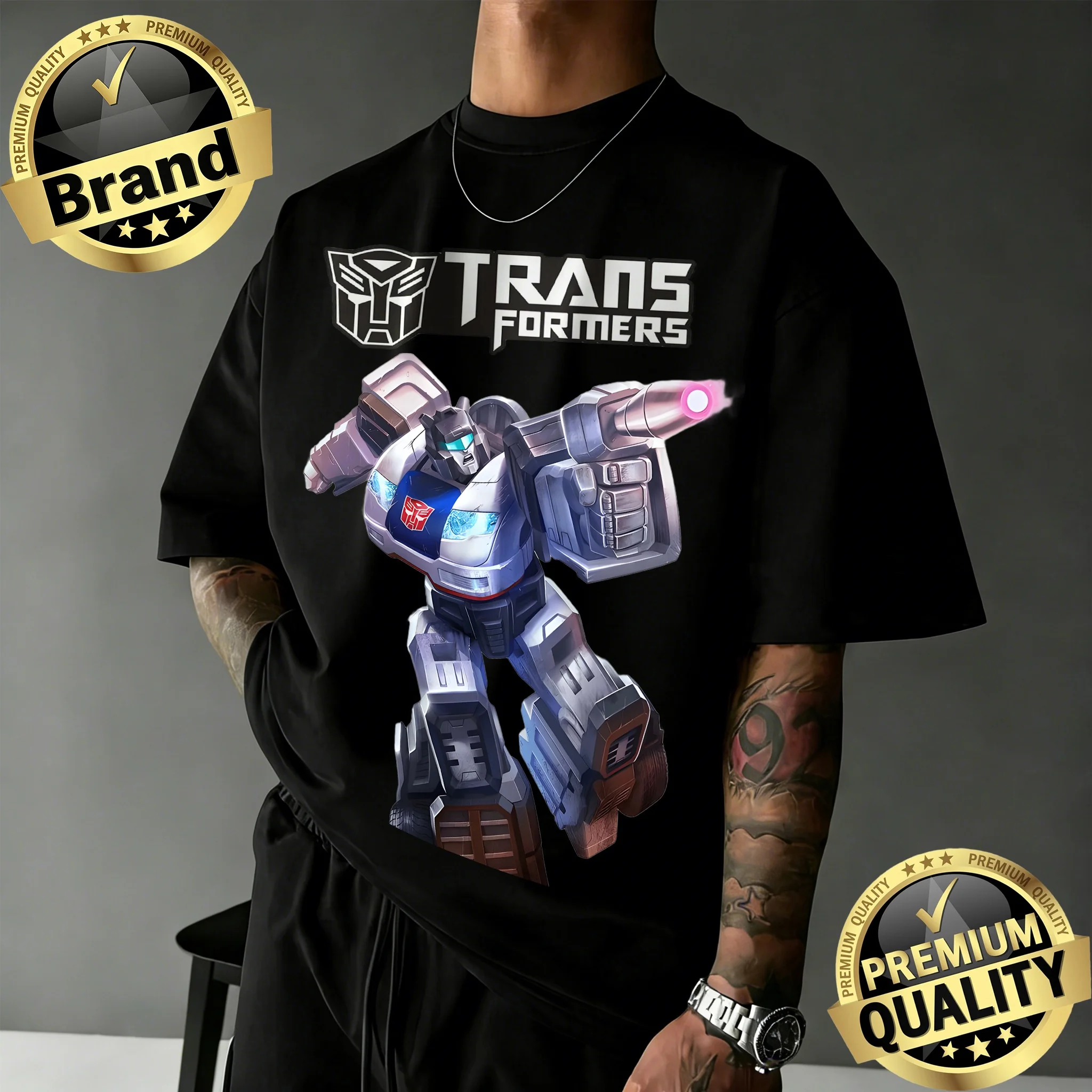 

2026 Hasbro Transformers Fortress Bluestreak Graphic, дышащая, удобная, летняя, повседневная футболка оверсайз для детей