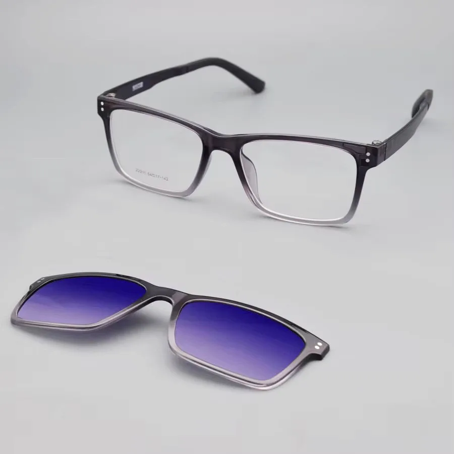 

Polarized Magnetic Mirror Men's Gradient Brown Myopia Magnet Sunglasses Adsorption Night Vision Clip on Glasses Frame