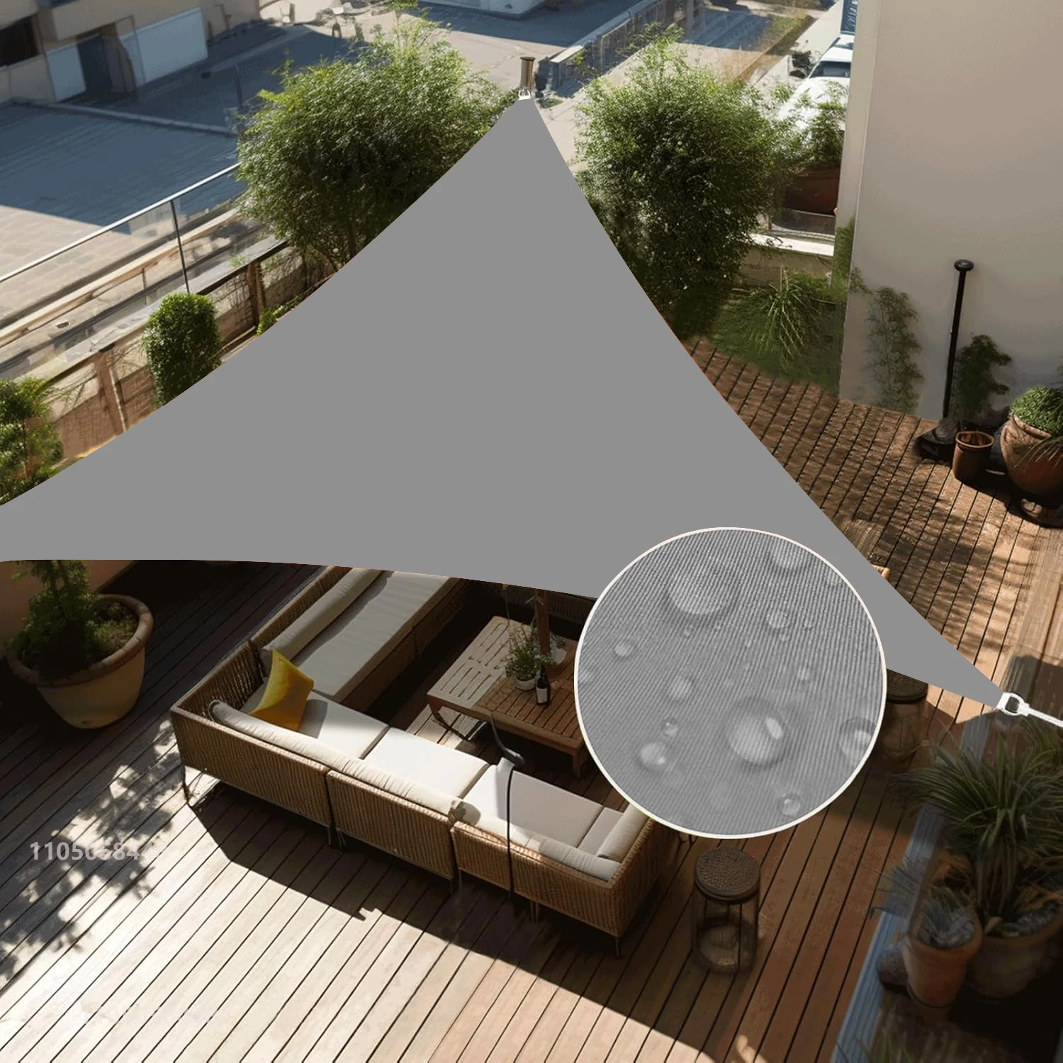 Multi-size Triangle Sun Shade Sail Waterproof Outdoor Garden Patio Party Sunscreen Awing Sun Canopy For Beach Camping Pool