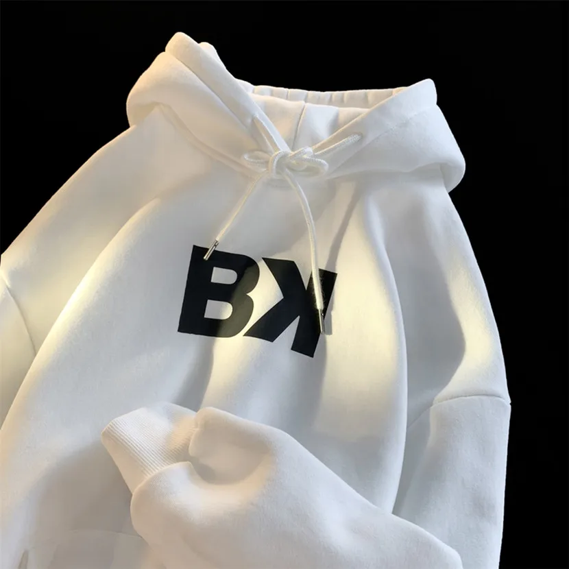 

Loose Men's Hoodie Sweatirt American Sle Spring Autumn Trendy Brand Sportswear Retro Letter Print Overhead irt