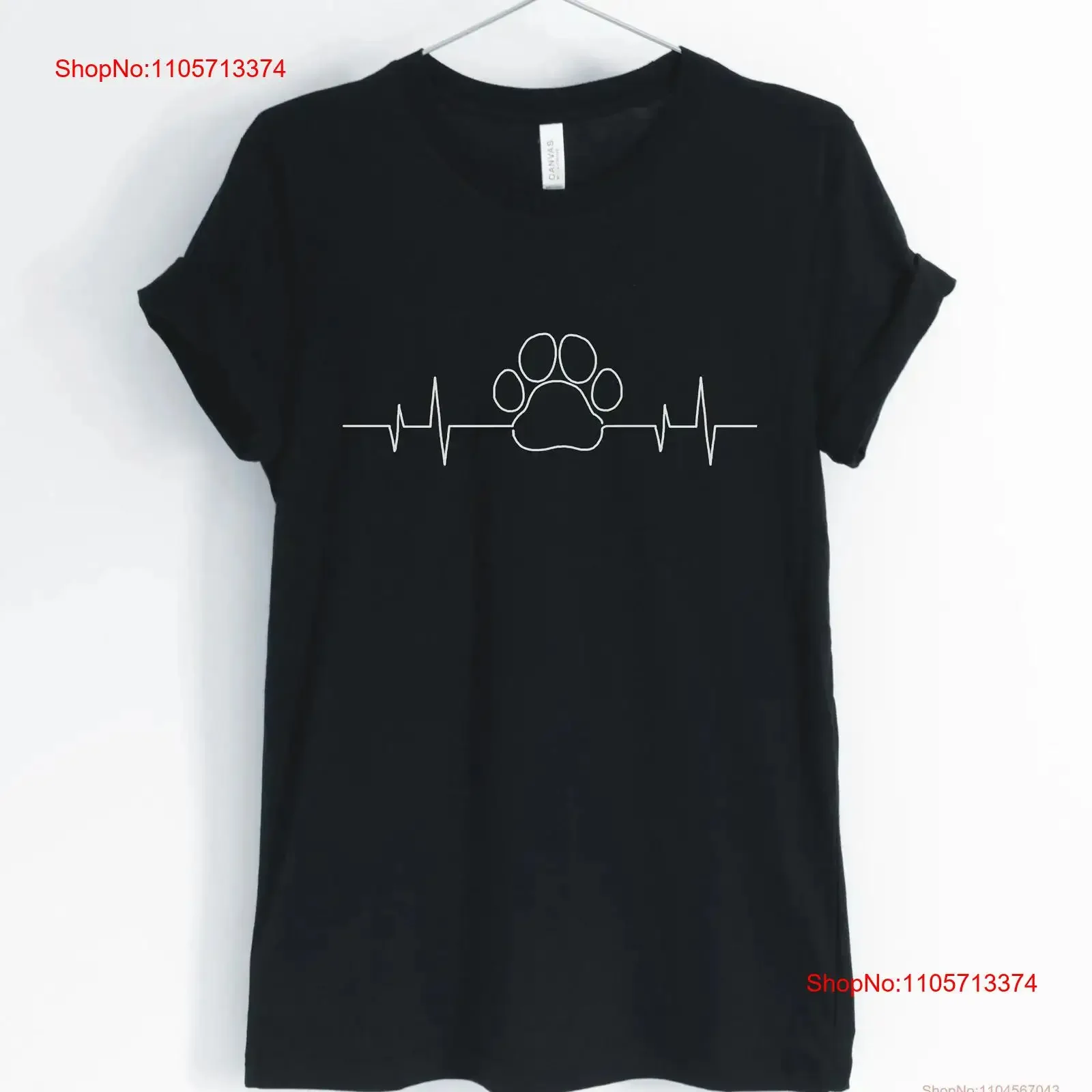Paw print heartbeat veterinarian shirt student grad gifts unisex women's shirts vintage Washed Stylish Top For Everyday Wear
