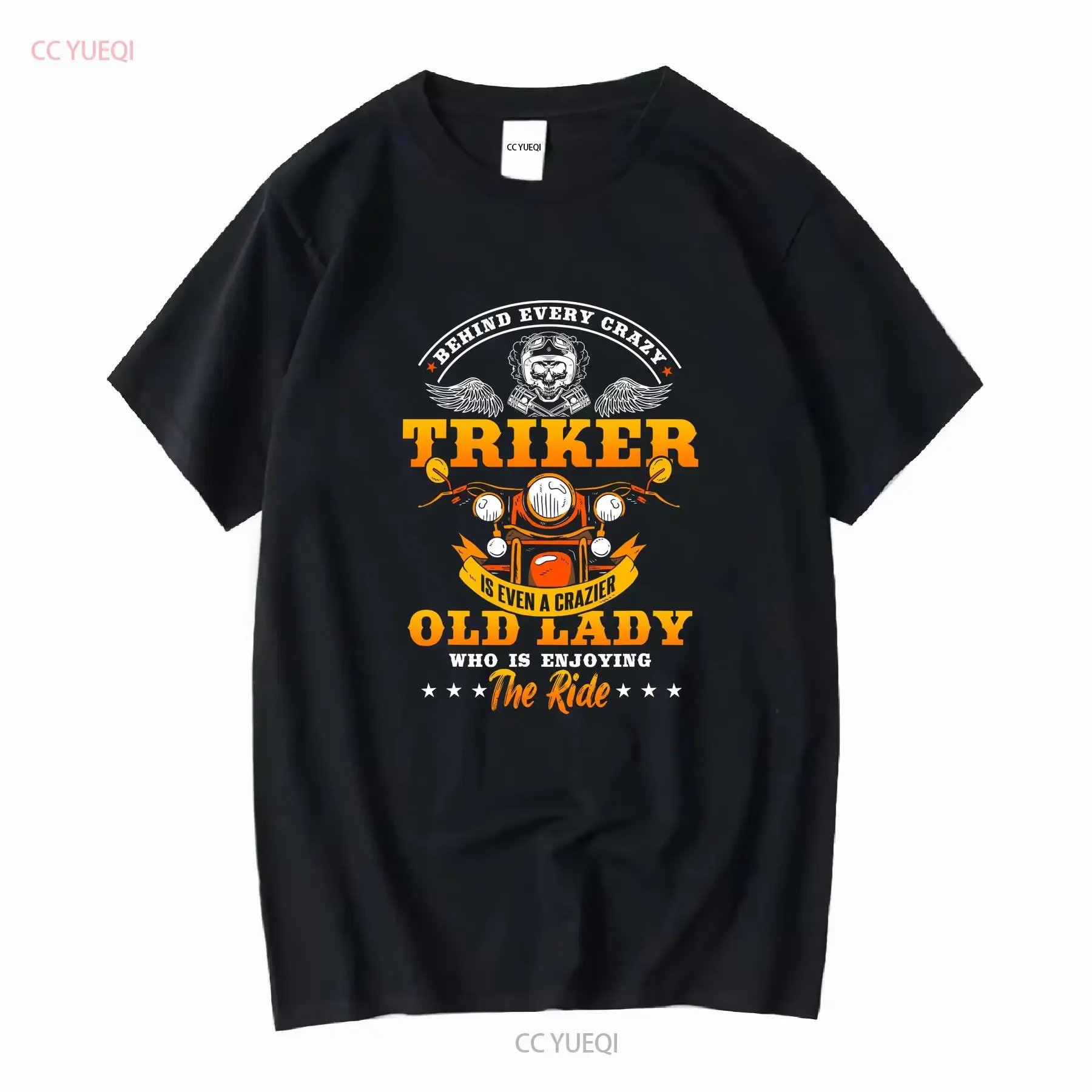 Triker y Trike abuela abuelo camiseta vintage lavado Casual gráfico cómodo versátil streetwear suave homme transpirable