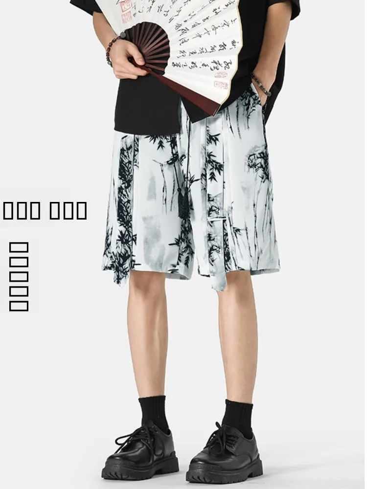 

Новые китайские мужские шорты из ледяного шелка: летние, тонкие, охлаждающие, повседневные, свободные, модные, для активного отдыха, дышащие, легкие