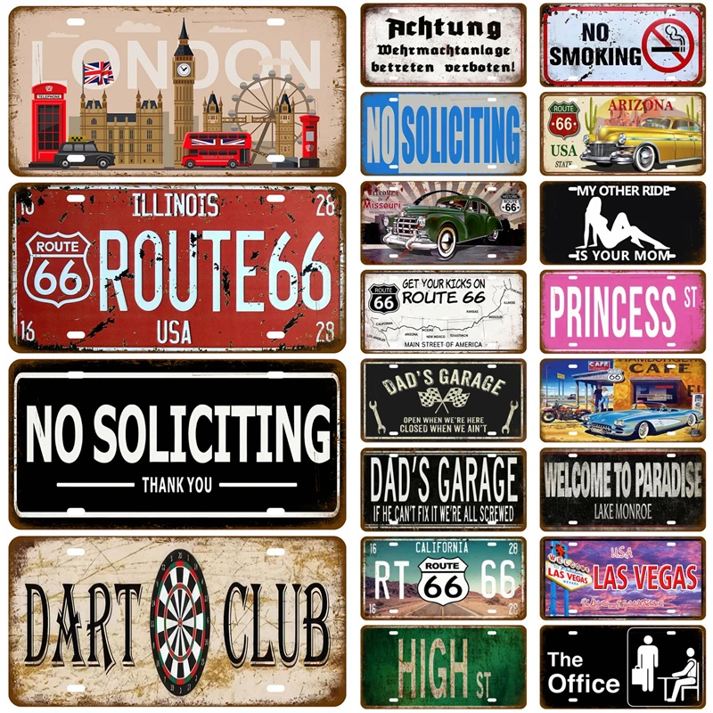 

Retro Pin Up Tin Sign Vintage Painting Metal Sign Home Wall Decor Rusted Style Craft Plate Posters Classic Plaques For Bar Pub