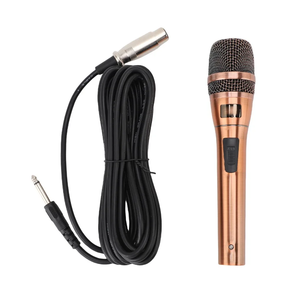 Professional Handheld Wired Dynamic Microphone with ON Off Switch Cardioid Moving Coil Microphone Vocal Microphone Home KTV