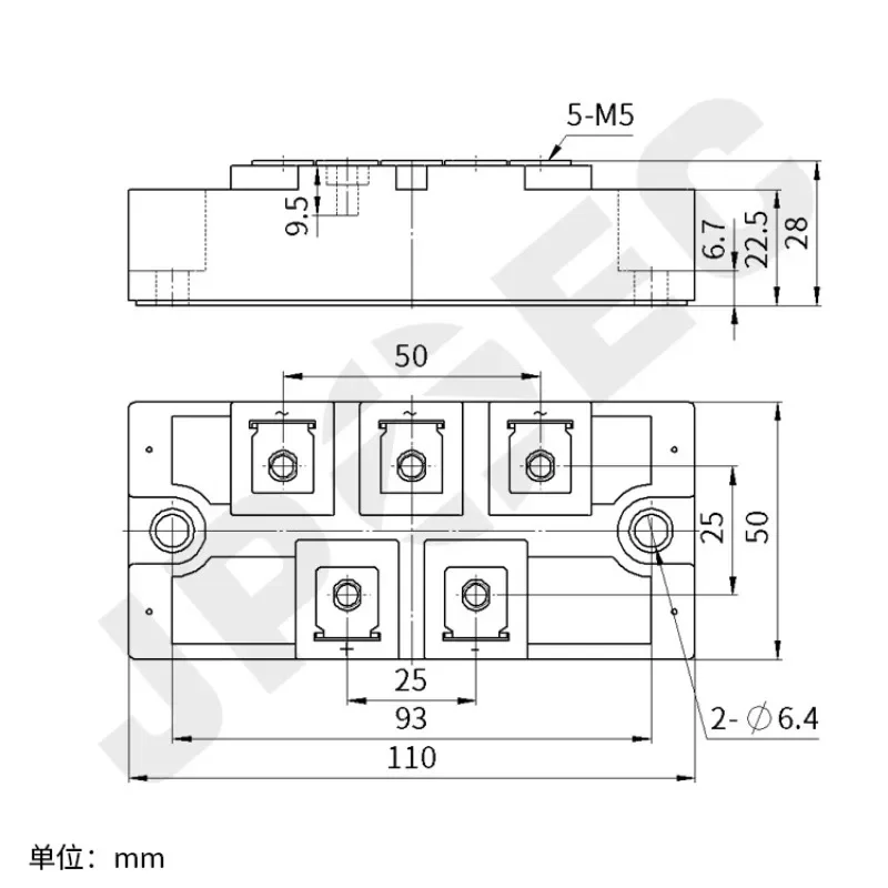 MDS200-2 MDS200A Three Phase Rectifier Bridge Module High Power Semiconductor Rectifier Module