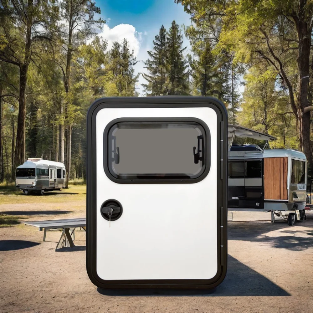 

TearDrop Recreational Vehicle Entry Door TD 918x663 Aluminum Alloy for RV Camper Motorhome caravan Trailer Flatbed Campers