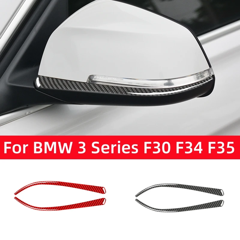 

For BMW 3 Series GT F30 F34 2013-2018 Accessories Carbon Fiber Modified Car Rearview Mirror Decorative Strip Trim Cover Stickers
