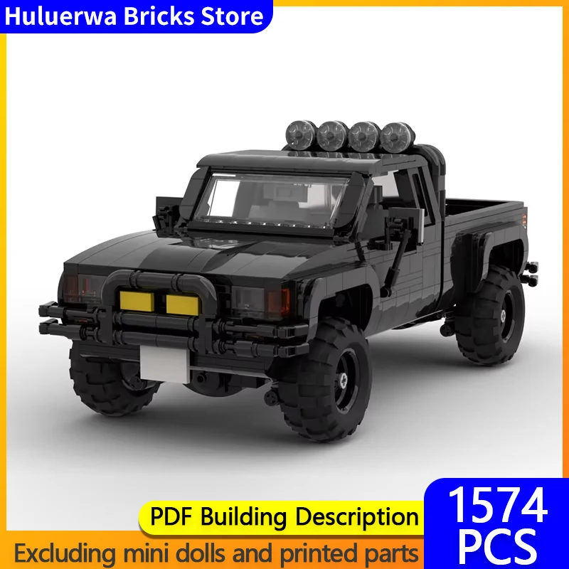 City Car Model MOC Building Bricks Speed Champion Pickup Truck Modular Technology Gifts Holiday Assemble Children Toys Suit