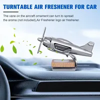New Car Diffuser Wooden Base Fragrance Diffuser Energy Rotate Airplane Ornaments for Car Office Home Decor
