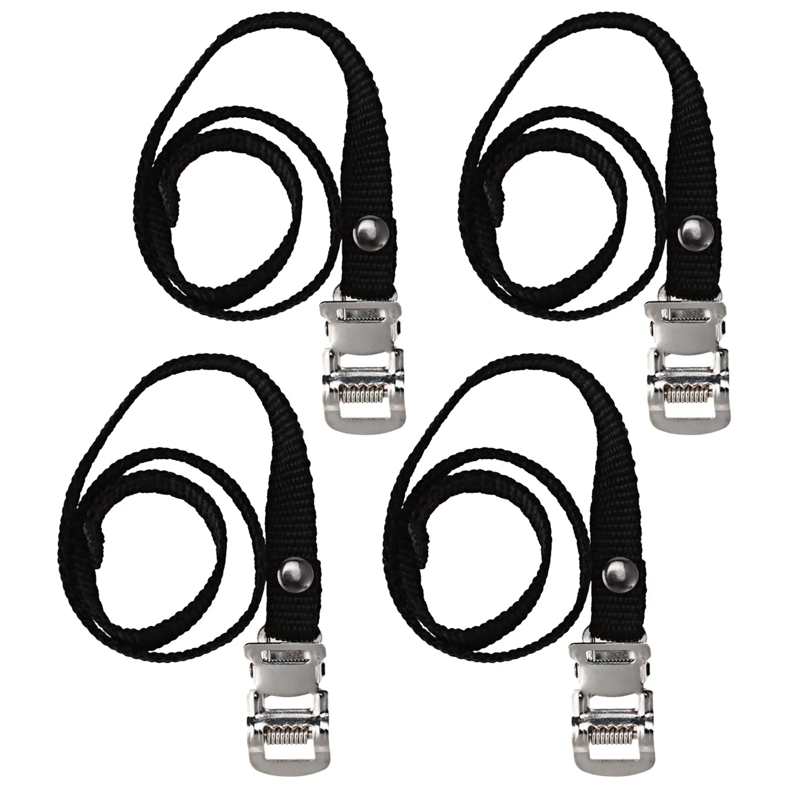4Pcs Pedal Straps for Bike Nylon Adjustable Buckle Cycling Foot Straps Compatible with Mtb Road Fixie Bicycle Toe Binding