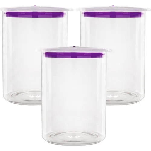 Mama Camilla Pcs Set Set Silicone Jar With Lid Spice Borosilicate Vacuum Cover Pyrex Linda 6276 Purple