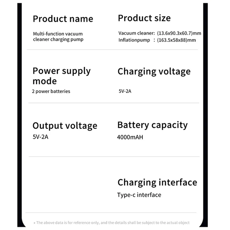 Car Wireless Vacuum Cleaner Power Bank Lighting Pump Portable Folding Powerful Vacuum Cleaner