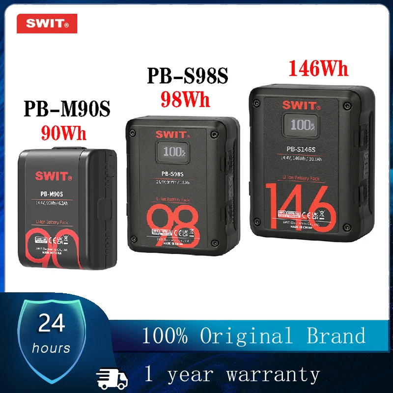 

SWIT BP-M90S S98S S146S Pocket V-Mount Battery Pack V-Lock lithium battery for Cine Camera smartphone laptop 2xD-tap Output