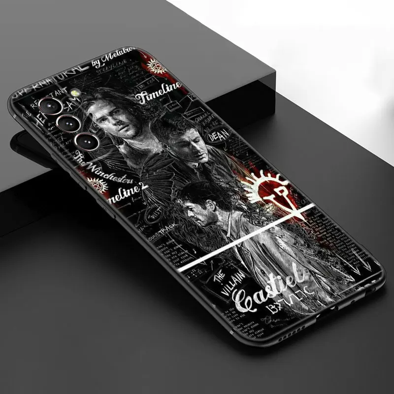 Supernatural Tv Show Black Silicone Phone Case For Samsung Galaxy S20 S23 FE S21 S22 S24 Plus Ultra Note 10 20 Plus Ultra