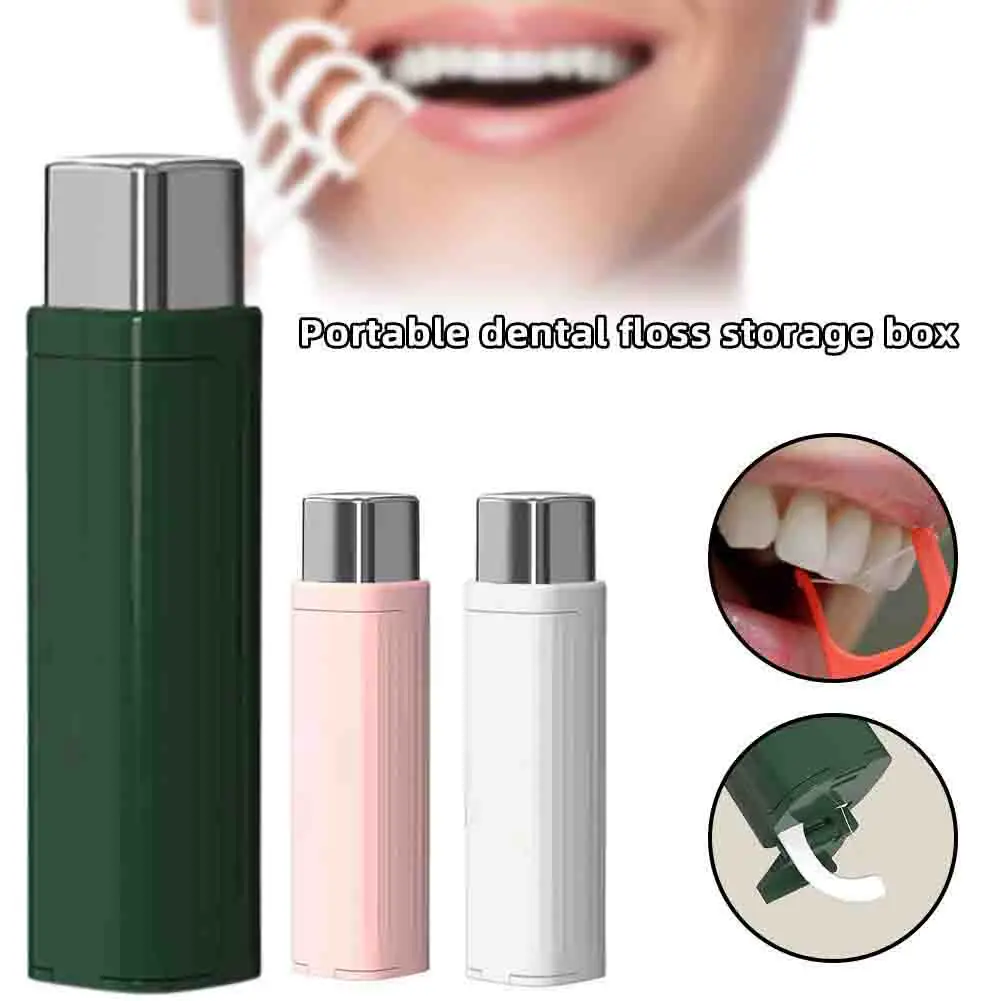 Portable Automatic Dental Floss Storage Box Dental Flos Dispenser Floss Pick Organizer Convenient Oral Hygiene Care For Travel